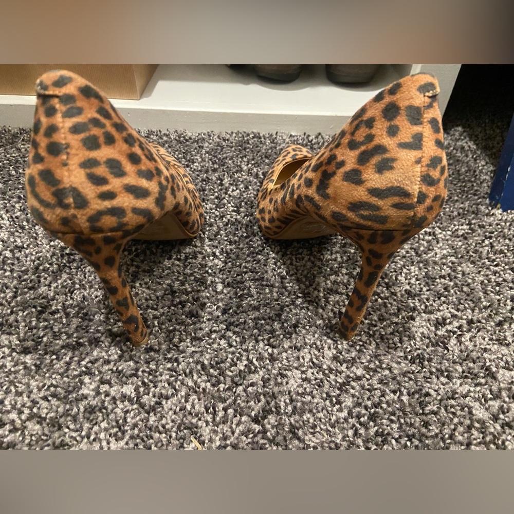 Express Leopard Print Heels. Size 7. Worn Once. - image 2